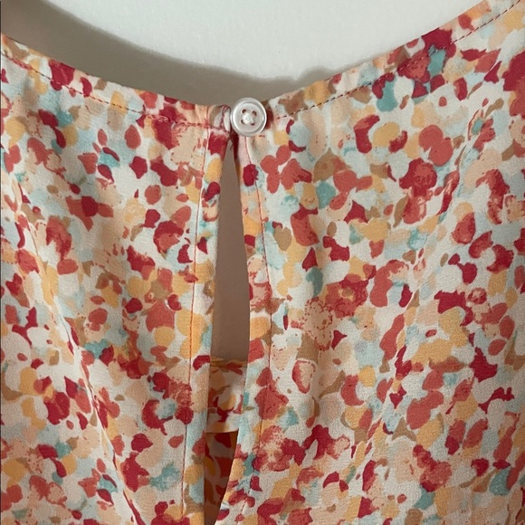LOFT Sleeveless Floral Blouse - Pink and Red - Picture 5 of 6